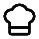 Chef hat icon: cooking at altitude