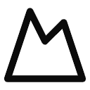 Mountain icon: summit navigation